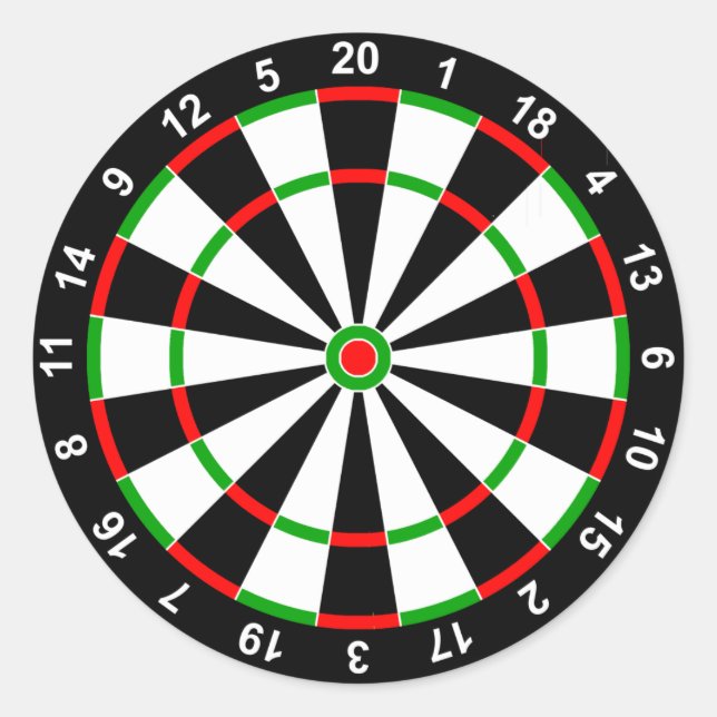Dartboard Runder Aufkleber (Vorderseite)