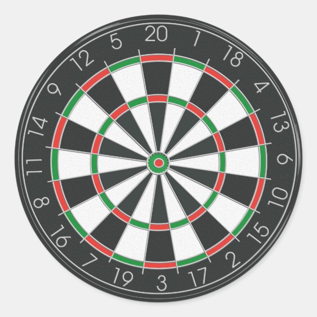Dartboard Runder Aufkleber (Vorderseite)