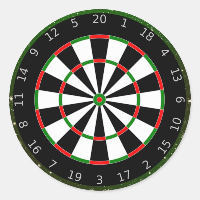 Dartboard Runder Aufkleber (Vorderseite)