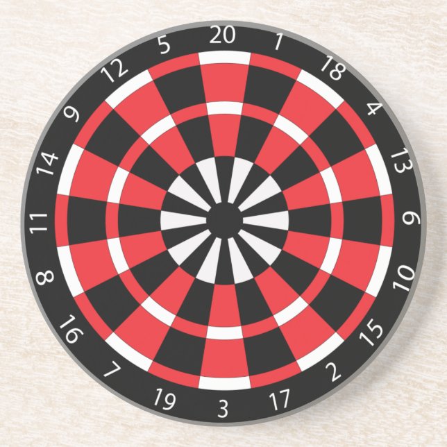 Dartboard Sandstein Untersetzer (Vorne)