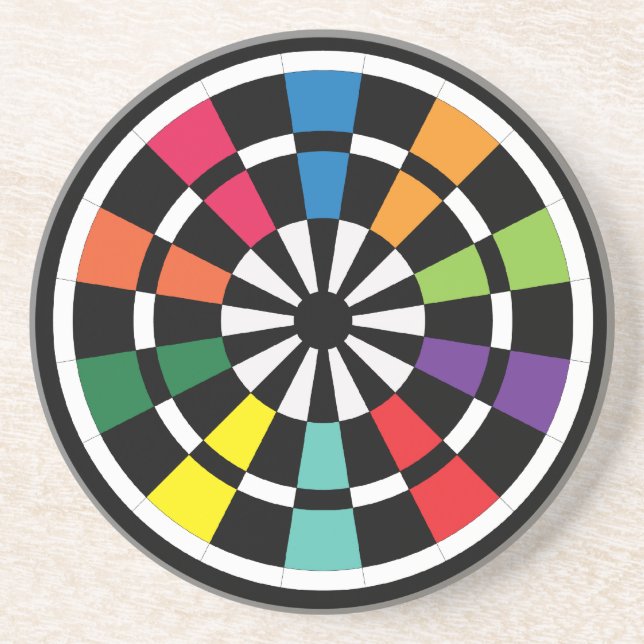 Dartboard Sandstein Untersetzer (Vorne)