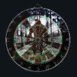 DARTBOARD - SASKATCH IN HOLZEN DARTSCHEIBE<br><div class="desc">Bild eines Teils des Waldes im Hintergrund und eine große braune Figur des bekannten, aber oh so schwer fassbaren, BIGFOOT (auch SASQUATCH genannt) als Vordergrund. Die Betten sind ruhig und gut definiert, mit minimalem Einfluss auf das Bild dahinter. Die Ringe aus Doppel- und Dreibettzimmern sind mehr oder weniger in den...</div>