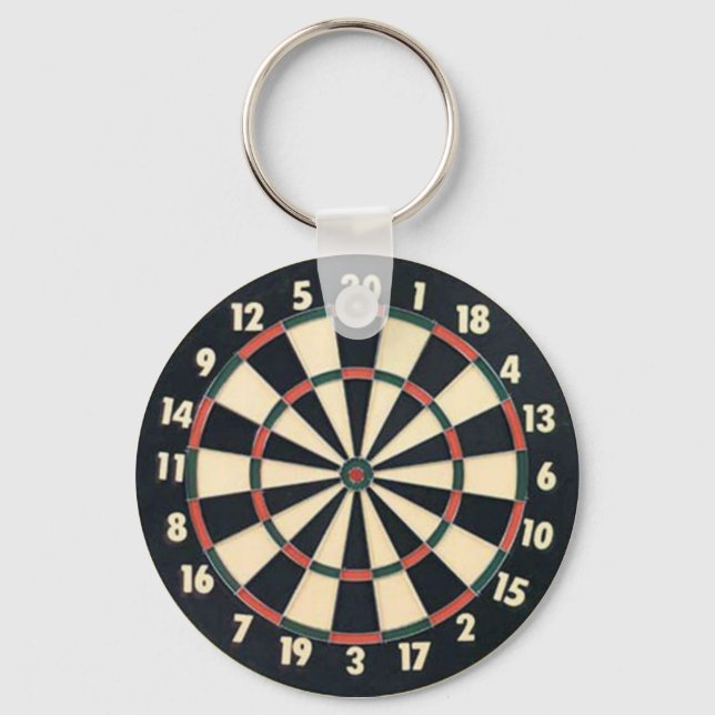 Dartboard-Schlüsselanhänger Schlüsselanhänger (Vorderseite)