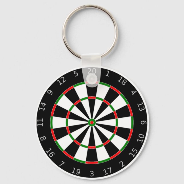 Dartboard-Schlüsselanhänger Schlüsselanhänger (Vorderseite)