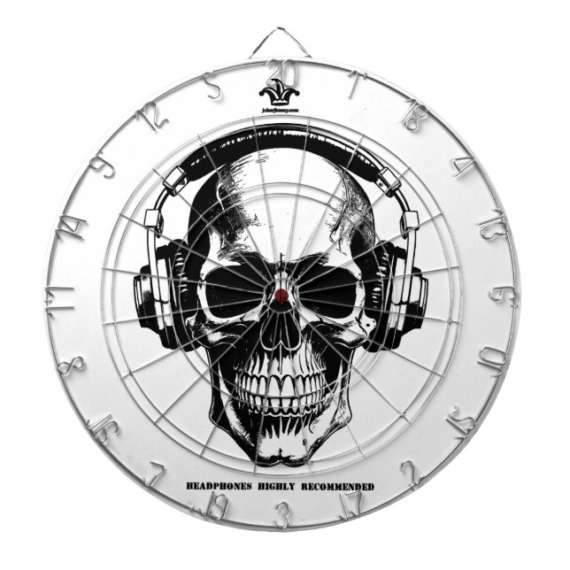 Dartboard Scull With Headphones Dartscheibe (vorne)