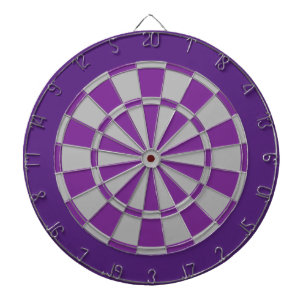 Dartboard: Silbergrau, Lila und Dunkelviolett Dartscheibe