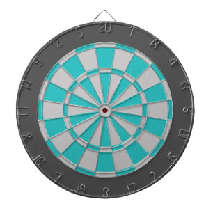 Dartboard: Silbergrau, Türkis und Kohle Dartscheibe