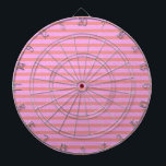 Dartboard-Spiel mit rosa Streifen Dartscheibe<br><div class="desc">Modernes,  elegantes und raffiniertes Design im Popcorn-Stil! Popcorn Anime - Entwürfe für Lächeln und Lachen. Weitere Informationen unter: www.popcornanime.com</div>