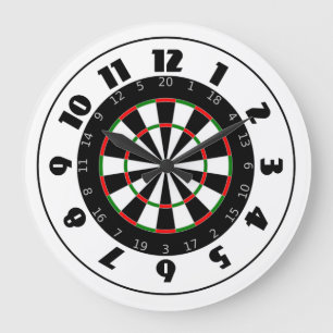 Dartboard-Uhr Große Wanduhr