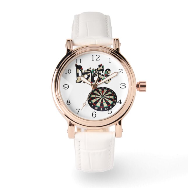 Dartboard und Dartboard Armbanduhr (Vorderseite)