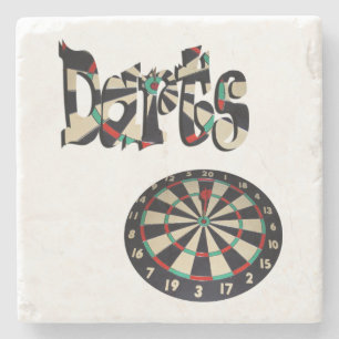 Dartboard und Dartboard Steinuntersetzer