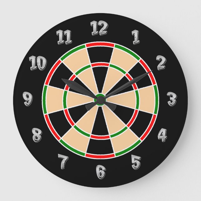 Dartboard-Wand-Uhr Große Wanduhr (Vorderseite)