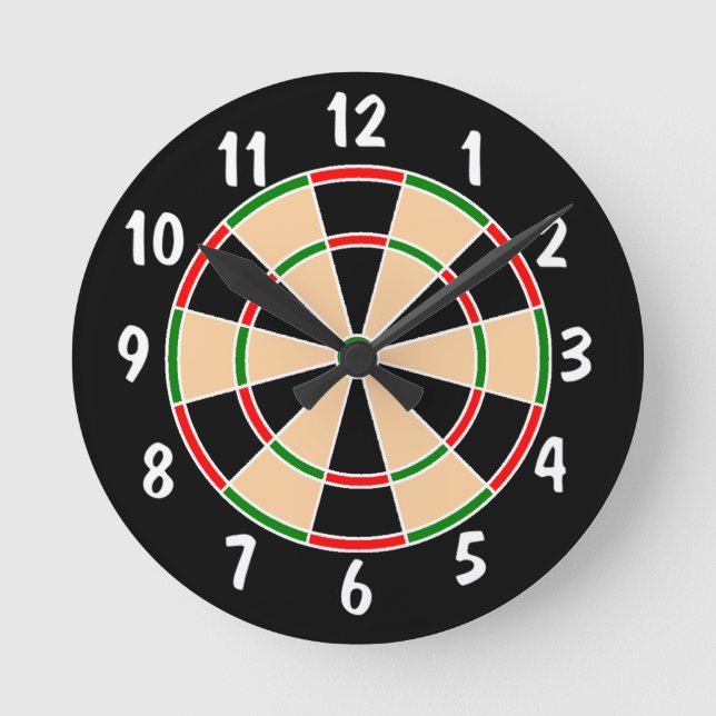 Dartboard-Wand-Uhr Runde Wanduhr (Vorderseite)