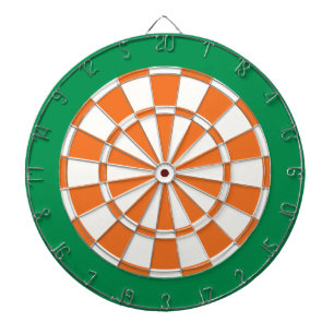 Dartboard: Weiß, Orange und Grün Dartscheibe