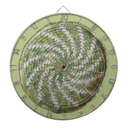 Dartboard - White Spiral on Green Dartscheibe