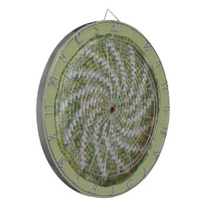 Dartboard - White Spiral on Green Dartscheibe