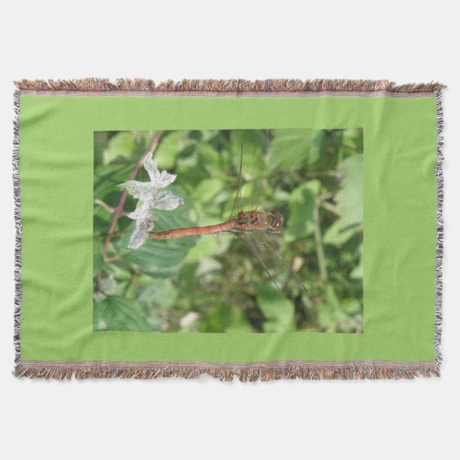 Darter Dragonfly Throw Blanket Decke (Vorderseite)