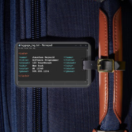 Darter Modus für Computerprogrammierer im Editor-F Gepäckanhänger