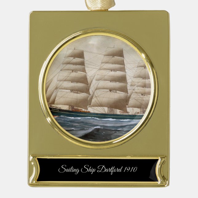 Dartford Sailing 1910 Banner-Ornament Gold (Vorderseite)