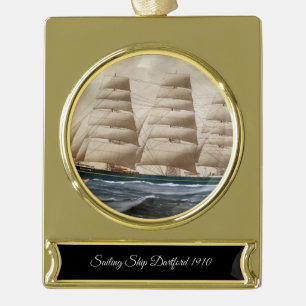 Dartford-Segelschiff 1910 Banner-Ornament Gold