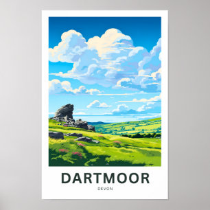 Dartmoor Devon Travel Print Poster
