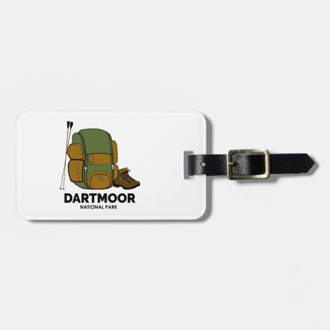 Dartmoor National Park Backpack Gepäckanhänger (Vorderseite horizontal)