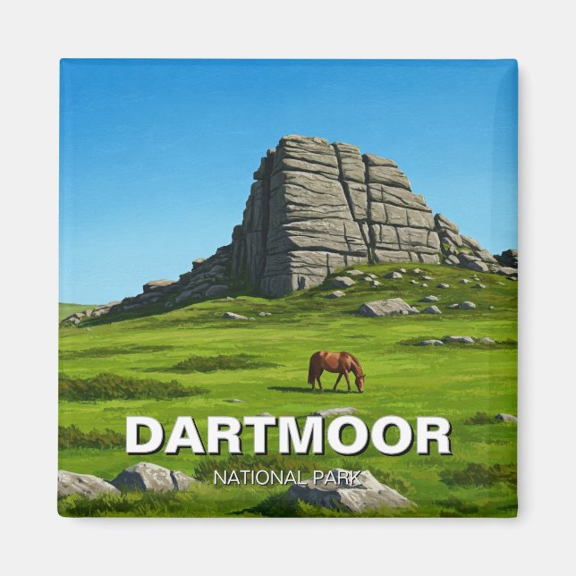 Dartmoor National Park Horse Travel Magnet (Vorne)