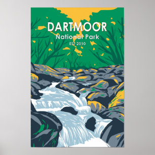 Dartmoor Nationalpark Becky Falls England Poster