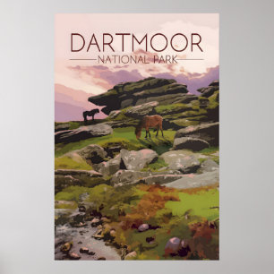 Dartmoor Nationalpark Reiseplakat Poster