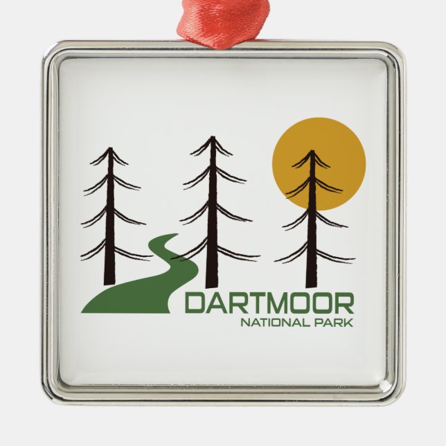Dartmoor Nationalparkweg Ornament Aus Metall (Vorne)