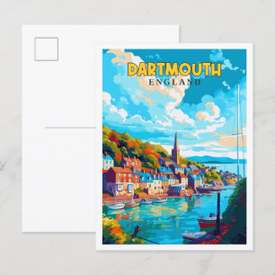 Dartmouth England Vintage Illustration Postkarte