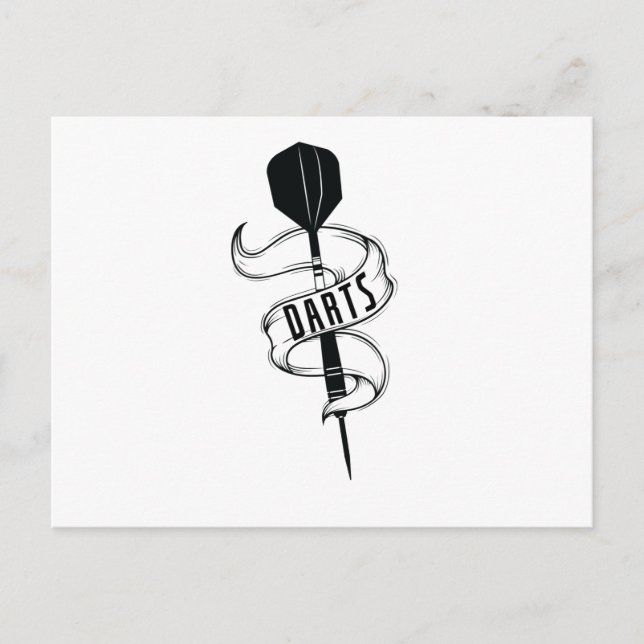 Dartpfeil Postkarte (Vorderseite)