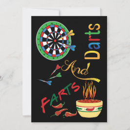 Darts and Furzen New Dad Baby Shower Einladung