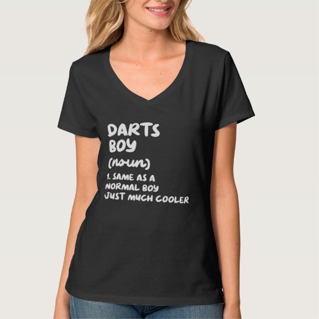 Darts Boy Definition Funny T-Shirt (Vorderseite)