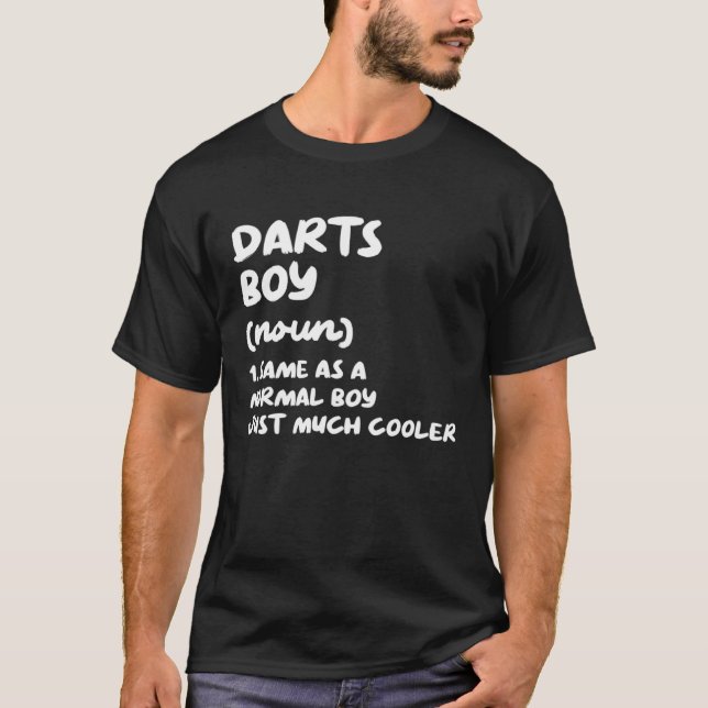Darts Boy Definition Funny T-Shirt (Vorderseite)