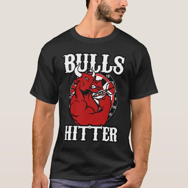 Darts Bull Bullseye Hitter Strong 180 Champions T-Shirt (Vorderseite)