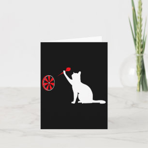 Darts Cat - Funny Dart Throwing Cat Dart and Cat L Karte