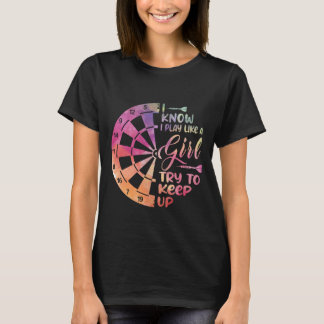 Darts Damen Geschenk Pfeile Feld Team Spielen wie T-Shirt