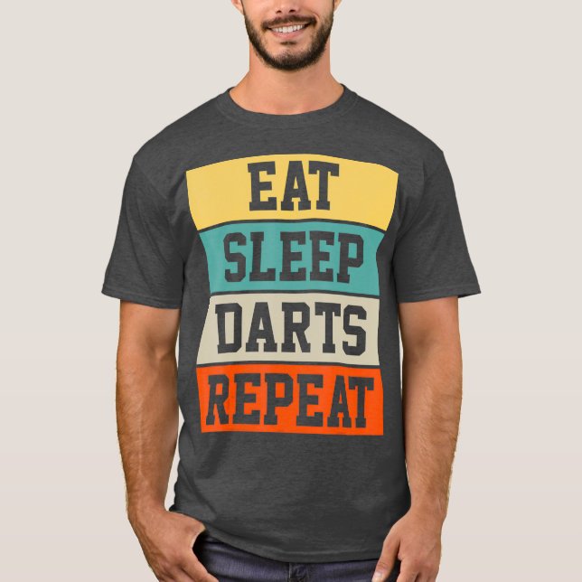 Darts Dart Player Retro Funny Gift T-Shirt (Vorderseite)