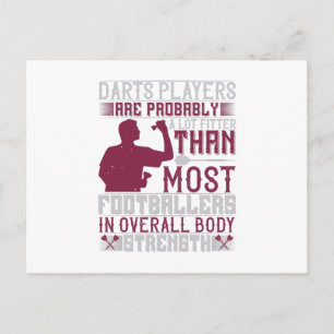 Darts - Darts Spieler sind schlauer als Fußballspi Postkarte