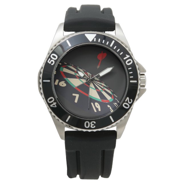 Darts Destination Bullseye Armbanduhr (Vorderseite)