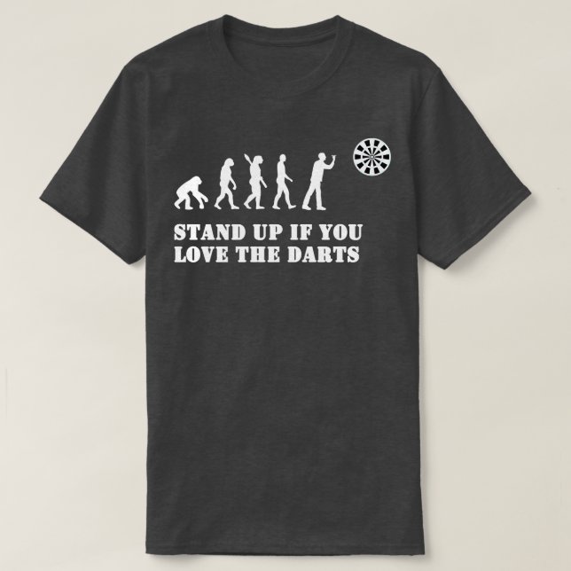 Darts Evolution Funny Darts Gift T-Shirt (Design vorne)