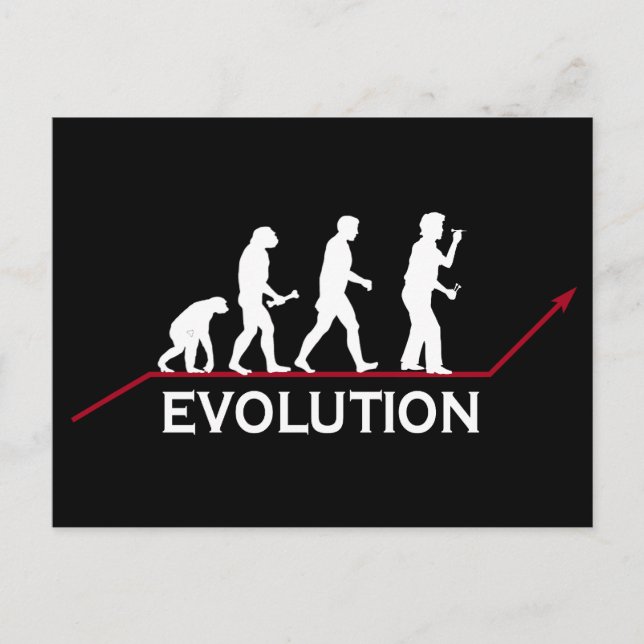 Darts Evolution Postkarte (Vorderseite)