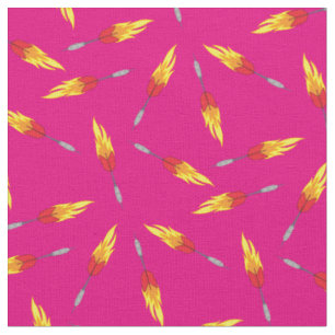 Darts Flaming Fly Game Sports Pink Girls Stoff