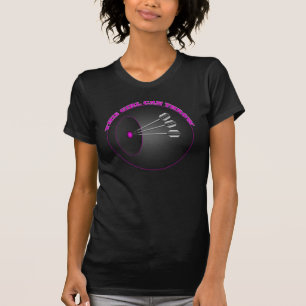 Darts Girl Can Throw Fine Jersey Black T - Shirt