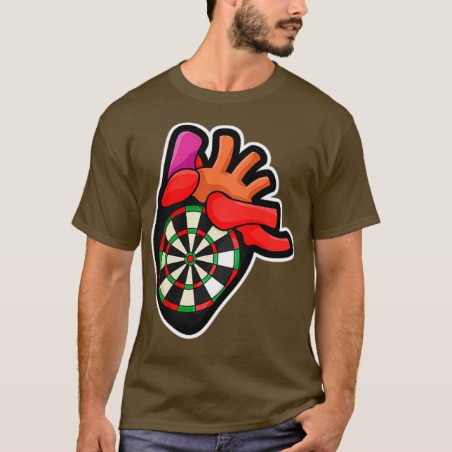 Darts Heart for a Darts Player T-Shirt (Vorderseite)