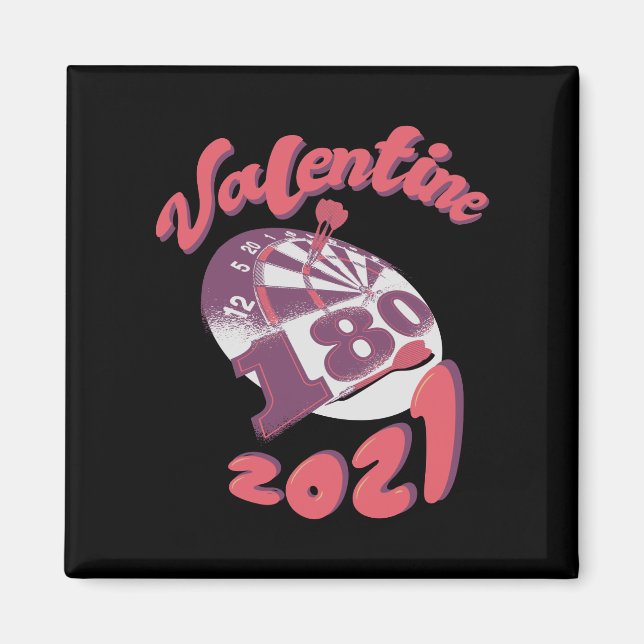 Darts ist mein Valentine 2021 Magnet (Vorne)