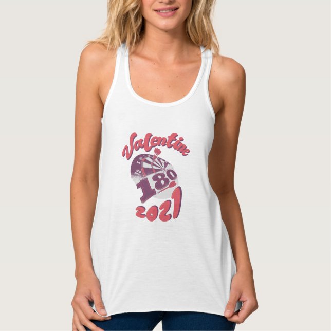 Darts ist mein Valentine 2021 Tank Top (Vorderseite)