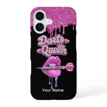 Darts-Königin Glitter Pink Drip Handyhülle