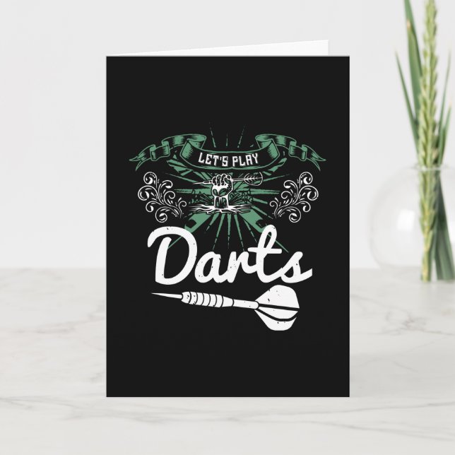 Darts - Lasst uns Darts spielen Karte (Vorderseite)
